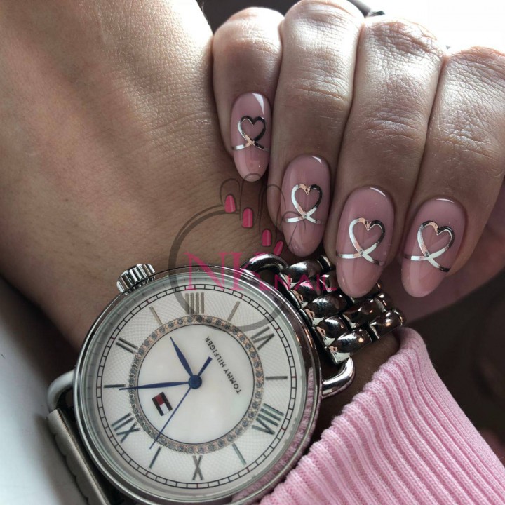 Стикер Dream Nails 3D/Silicone-5 серебро